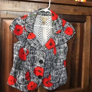 Short sleeve poppy blazer